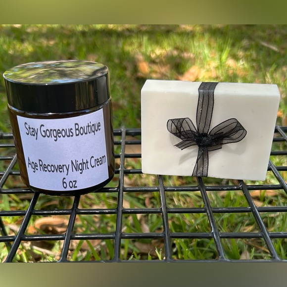 Handmade Age Recovery Night Cream and Frankincense and Myrrh Goat Milk Soap